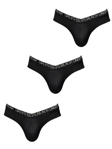 SET OF 3 MEN'S V-SHAPED BRIEFS, SOFT AND BREATHABLE