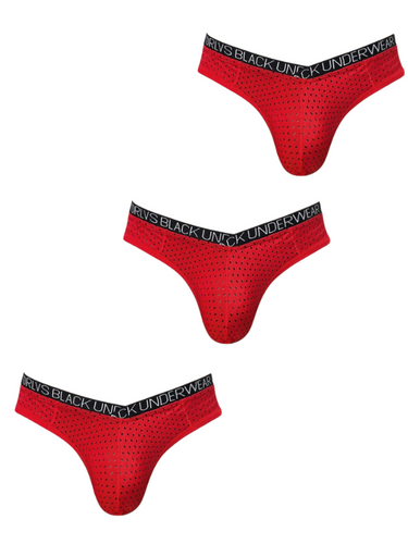 SET OF 3 MEN'S V-SHAPED BRIEFS, SOFT AND BREATHABLE
