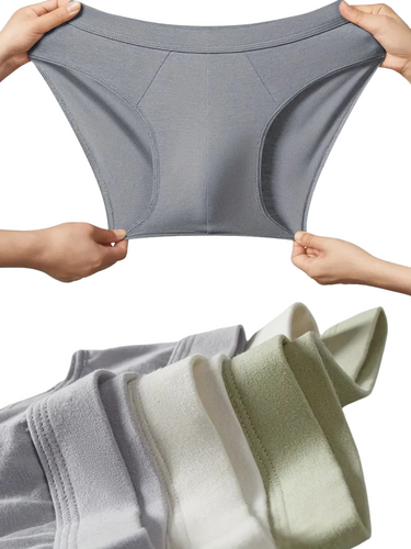 SET OF 4 MEN'S COTTON BRIEFS - BREATHABLE AND SEAMLESS