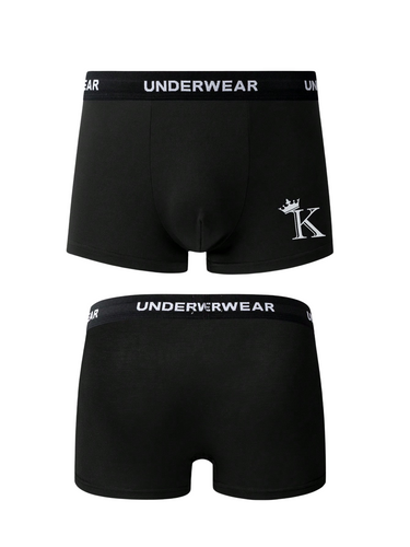 5ER-SET HERREN-BOXERSHORTS - KRONEN- UND SCHRIFT-PRINT