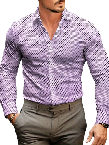 Men's Check Shirt - Business Style