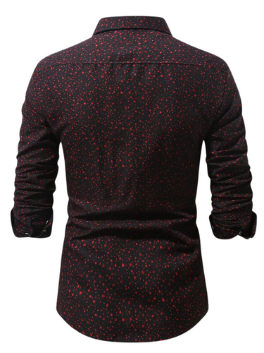 Men's Long-Sleeve Shirt - Fashion Print, Regular Fit