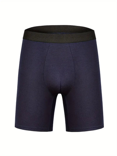 SÆT MED 4 LANGE HERREBOKSERSHORTS, BLØDE OG ELASTISKE