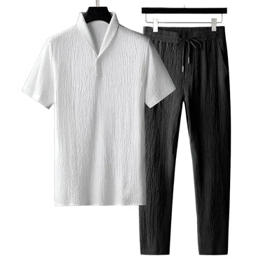 Ensemble en piqué de coton et pantalon