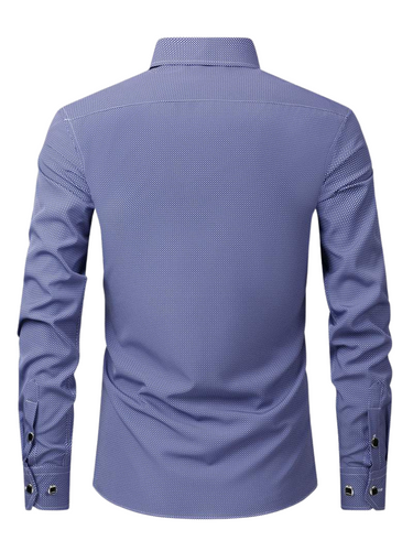 Elegant herreskjorte - klassisk krave, lange ærmer, formel stil