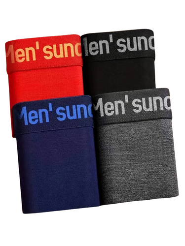 SET OF 4 MEN'S COTTON BOXERS - BREATHABLE AND COMFORTABLE
