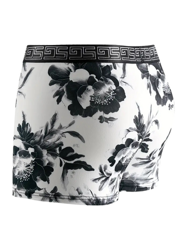 SÆT MED 5 HERREBOKSERSHORTS MED BLOMSTERPRINT - HURTIGTØRRENDE