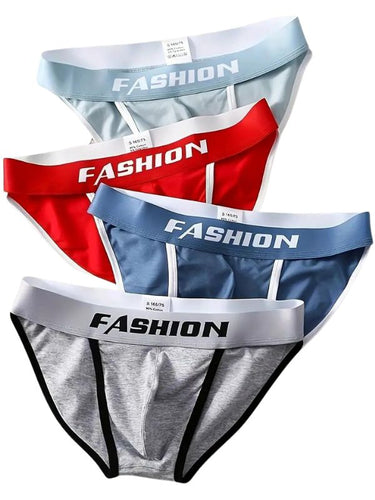 SET DE 4 SLIPS PARA HOMBRE DE ALGODÓN, TRANSPIRABLES Y SLIM