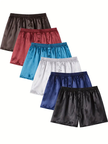 BOXERS EN SATIN À FERMETURE BOUTONNÉE